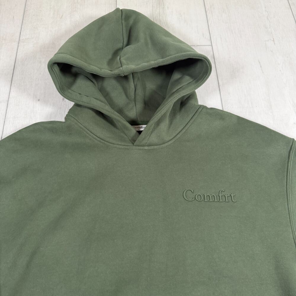 Comfrt Hoodie Adult Unisex Medium Green Pullover Oversized Soft - Picture 2 of 11